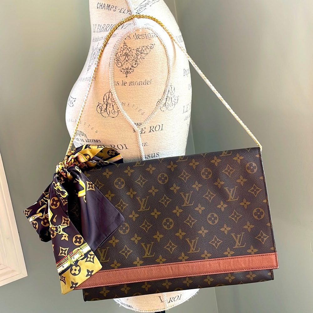 Louis Vuitton monogram‎ Porte envelope clutch turned shoulder bag